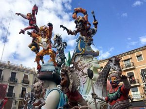 A Falla in Valencia city